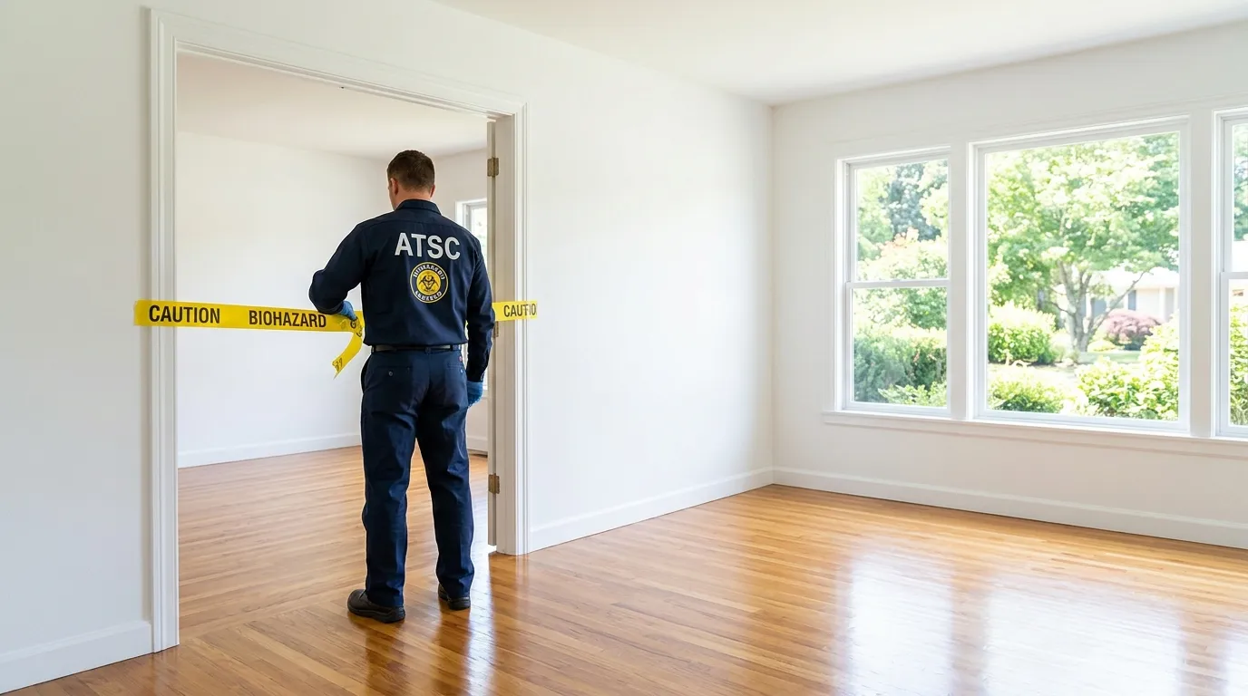 Certified biohazard cleanup crew performing Decomposition Cleanup in Kingsville